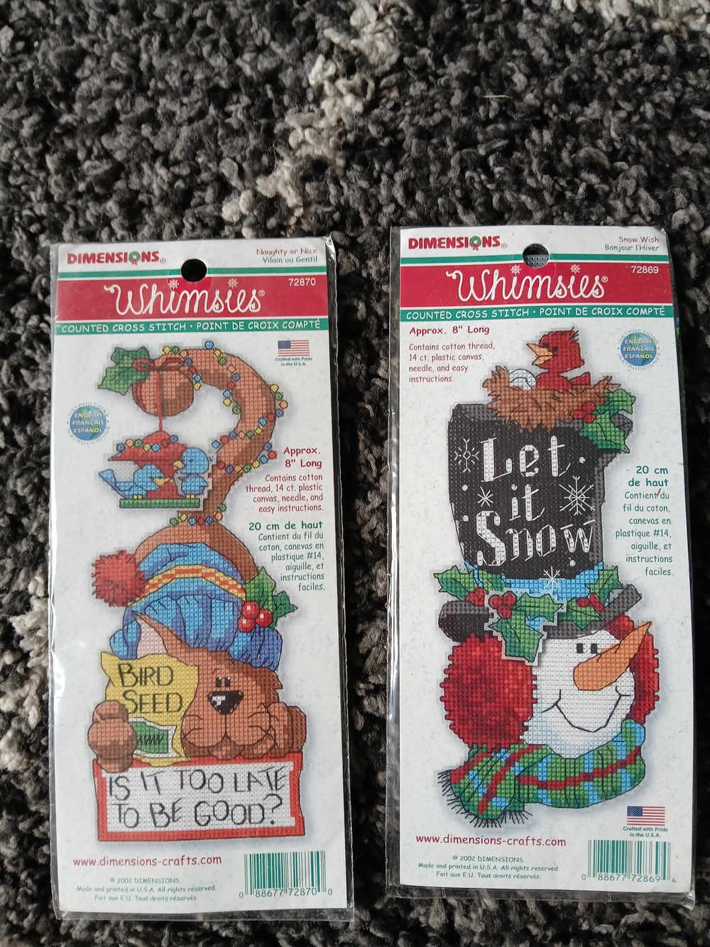 Dimensions Whimsies Counted Cross Stitch Kit - Brown & Red Seasonal Designs
